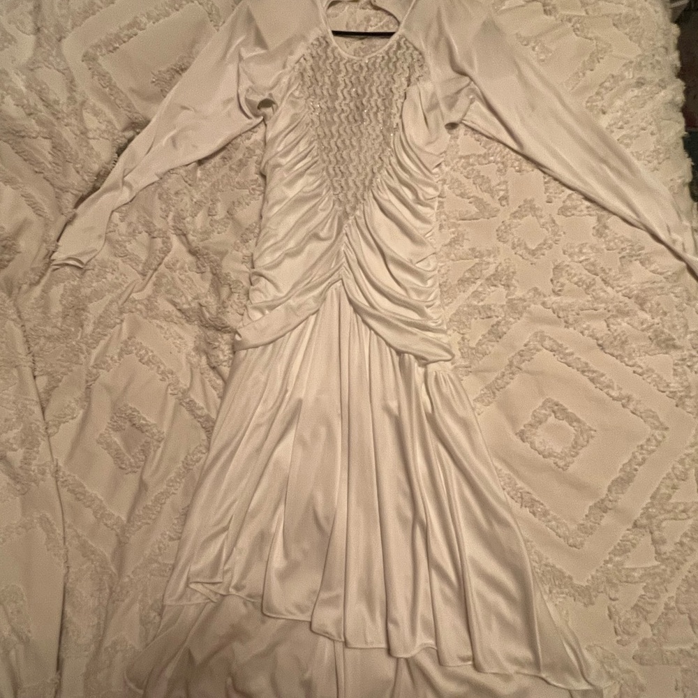 Vintage 80’s Diamond’s Run Wayne Diamond Ivory Long Sleeve Dress